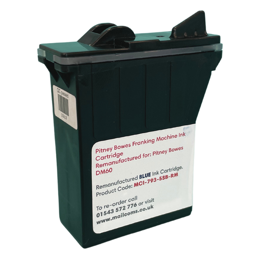 Pitney Bowes DM60 Remanufactured Blue Ink Cartridge - Replacement Pitney Bowes 797-0SB Pitney Bowes DM60 Remanufactured Blue Ink Cartridge - Replacement Pitney Bowes 797-0SB