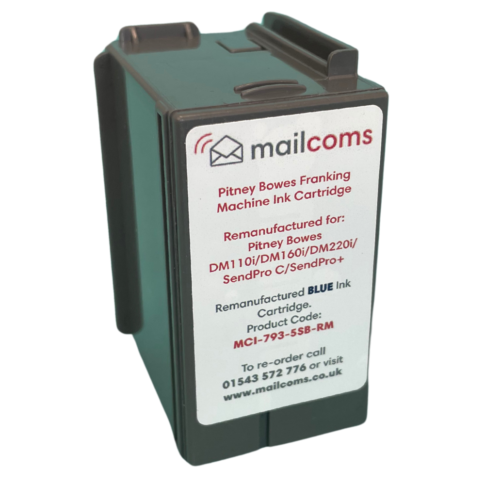 Pitney Bowes SendPro C Remanufactured Blue Ink Cartridge - Replacement Pitney Bowes 793-5SB