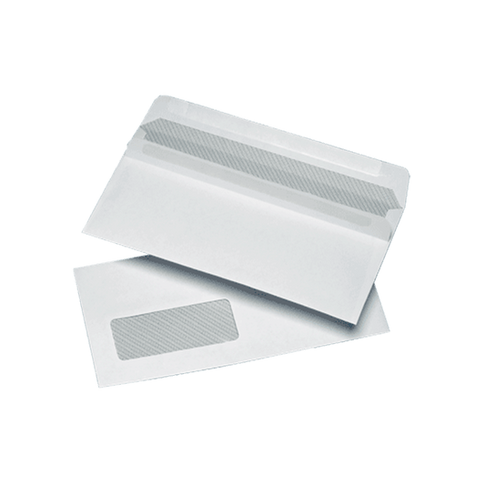 White DL Windowed Self Seal Envelopes (110mm x 220mm) White DL Windowed Self Seal Envelopes (110mm x 220mm)