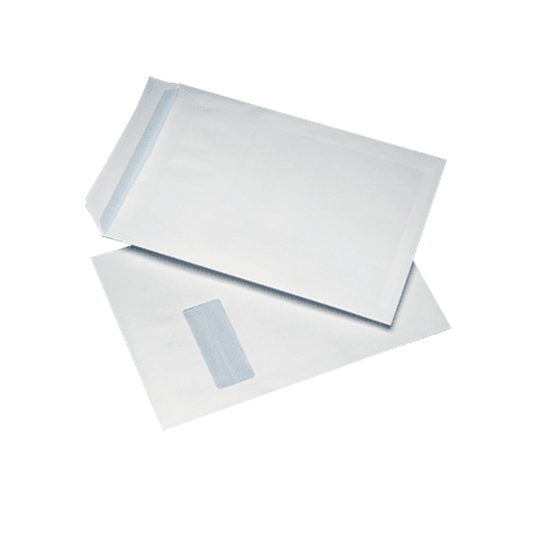 250 White C4 Windowed Self Seal Envelopes (324mm x 229mm) 250 White C4 Windowed Self Seal Envelopes (324mm x 229mm)