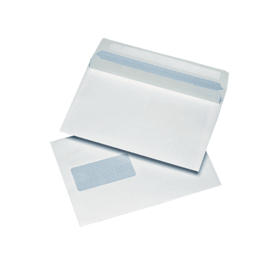 White C5 Windowed Self Seal Envelopes (162mm x 229mm) White C5 Windowed Self Seal Envelopes (162mm x 229mm)