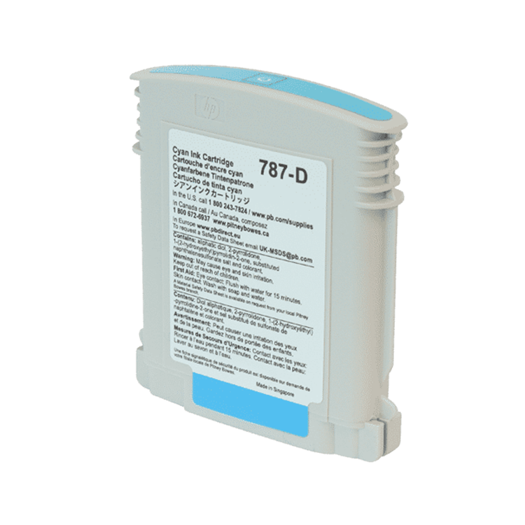 Pitney Bowes SendPro P1000 / P2000 / P3000 Original Cyan Standard Ink Cartridge - 787-D