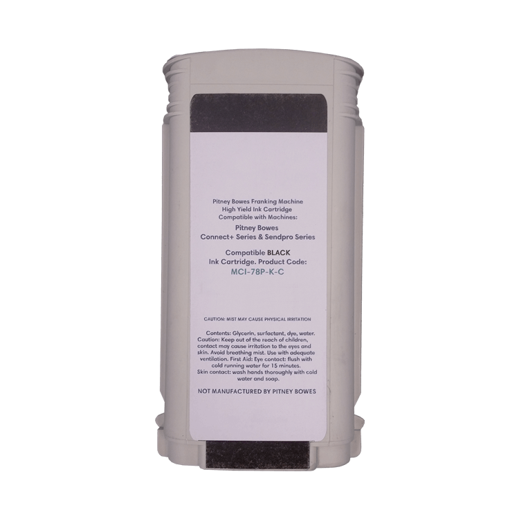 Pitney Bowes Connect+ 500W / 1000 / 2000 / 3000 Compatible Black High Capacity Ink Cartridge - Replacement Pitney Bowes 78P-K