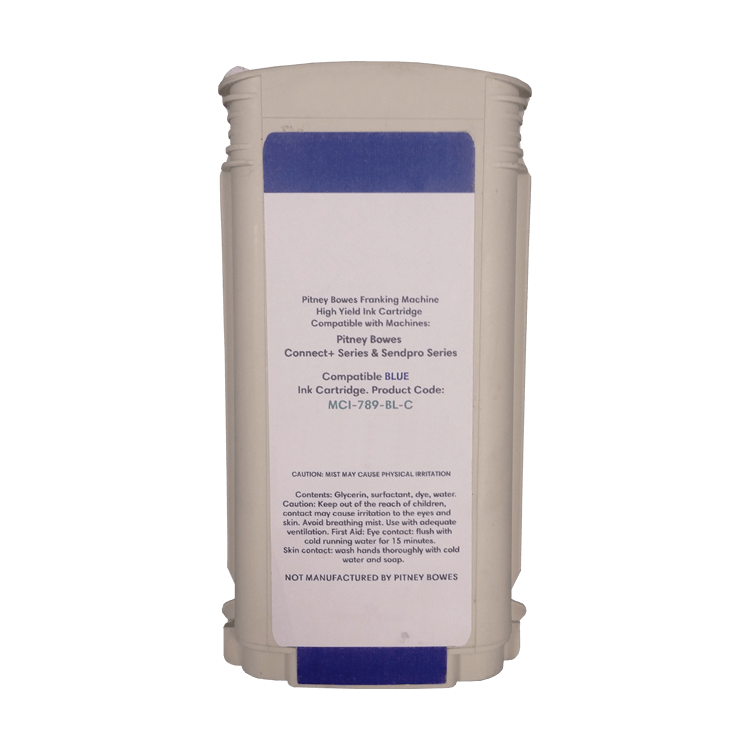 Pitney Bowes Connect+ 500W / 1000 / 2000 / 3000 Compatible Blue High Capacity Ink Cartridge - Replacement Pitney Bowes 789-BL