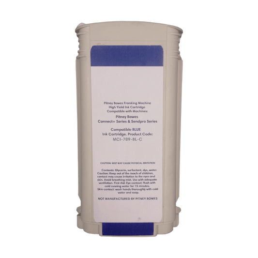 Pitney Bowes SendPro P1000 / P1500 / P2000 / P3000 Compatible Blue High Capacity Ink Cartridge - Replacement Pitney Bowes 789-BL Pitney Bowes SendPro P1000 / P1500 / P2000 / P3000 Compatible Blue High Capacity Ink Cartridge - Replacement Pitney Bowes 789-BL