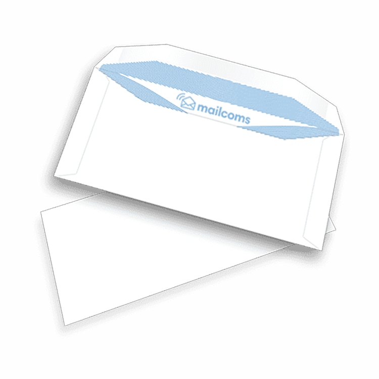 1000 White DL Non Windowed Gummed Envelopes (114mm x 235mm)