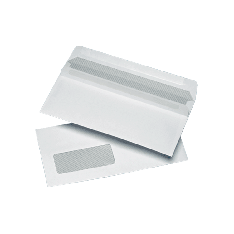 1000 White DL Windowed Self Seal Envelopes (110mm x 220mm)
